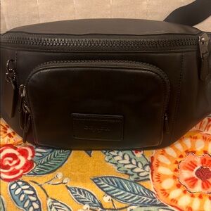 Coach Black Leather Men's Bag